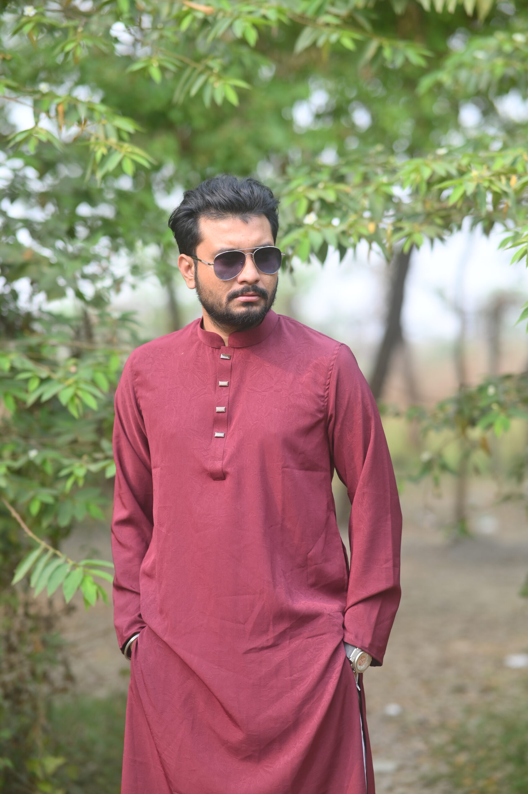 প্রিমিয়াম মাইক্রোস্টিজ ভাঙচুর ফেব্রিক সলিড পাঞ্জাবি