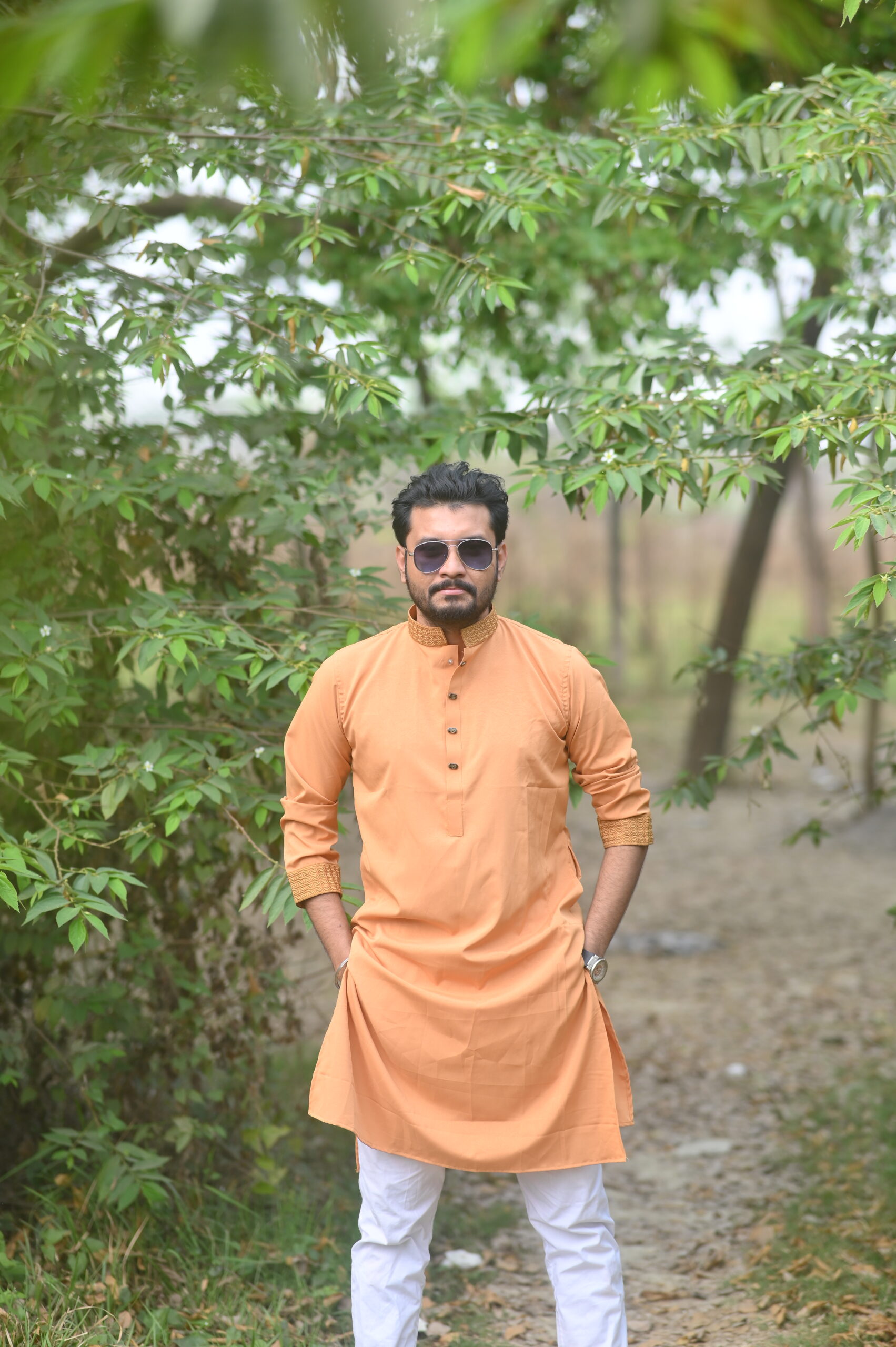 প্রিমিয়াম মাইক্রোস্টিজ ভাঙচুর ফেব্রিক সলিড পাঞ্জাবি - Image 4