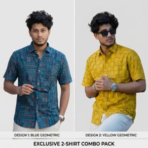 2 Pcs Slub Cotton  Shirt