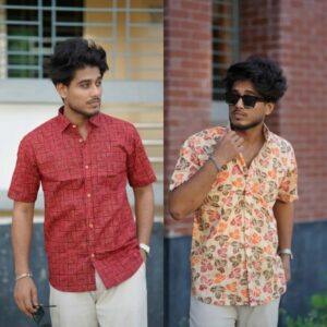 2 Pcs Slub Cotton  Shirt