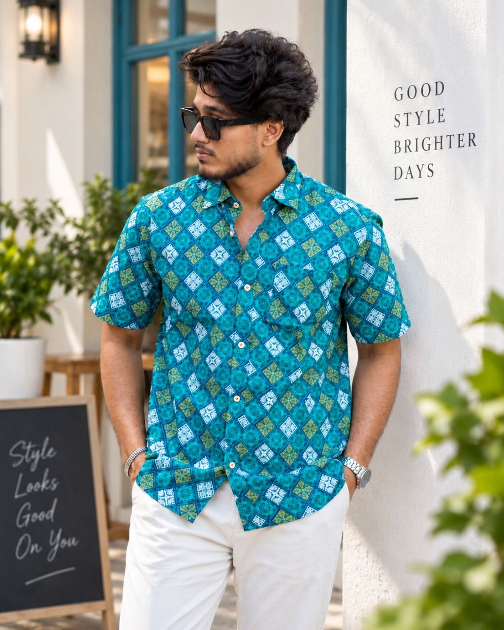 DrapeX Wear Premium Slub Cotton Half Shirt